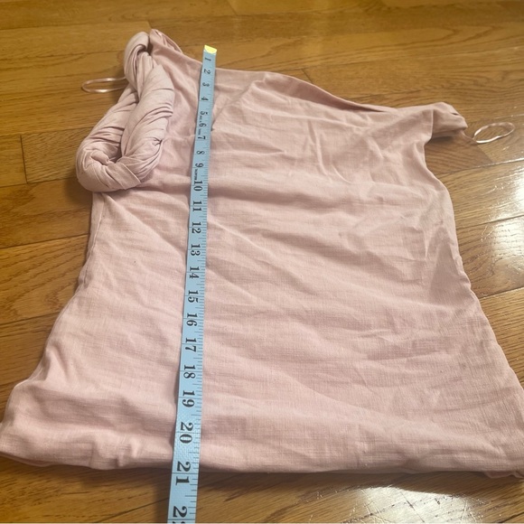 ZARA TWISTED ASYMMETRIC Linen Blend Pink Top Bloggers Fave Sz Medium - Picture 12 of 16